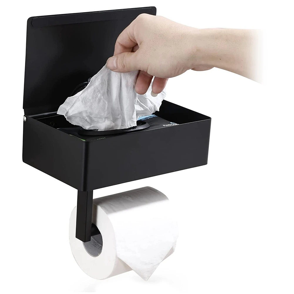 Toilet Paper Holder with Shelf, Flushable Wipes Dispenser, and Storage for Bathroom, Keep Your Wipes Hidden Out of Sight
Toilet Paper Holder with Shelf, Flushable Wipes Dispenser, and Storage for Bathroom, Keep Your Wipes Hidden Out of Sight