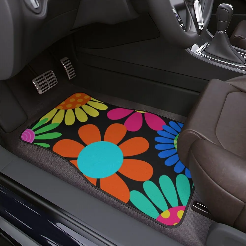 Flower Power Hippie Car Floor Mats Vintage Mod Car Decoration Vehicle Hippie Van Truck Front and Back Car Floor Mat Non Slip
Flower Power Hippie Car Floor Mats Vintage Mod Car Decoration Vehicle Hippie Van Truck Front and Back Car Floor Mat Non Slip
