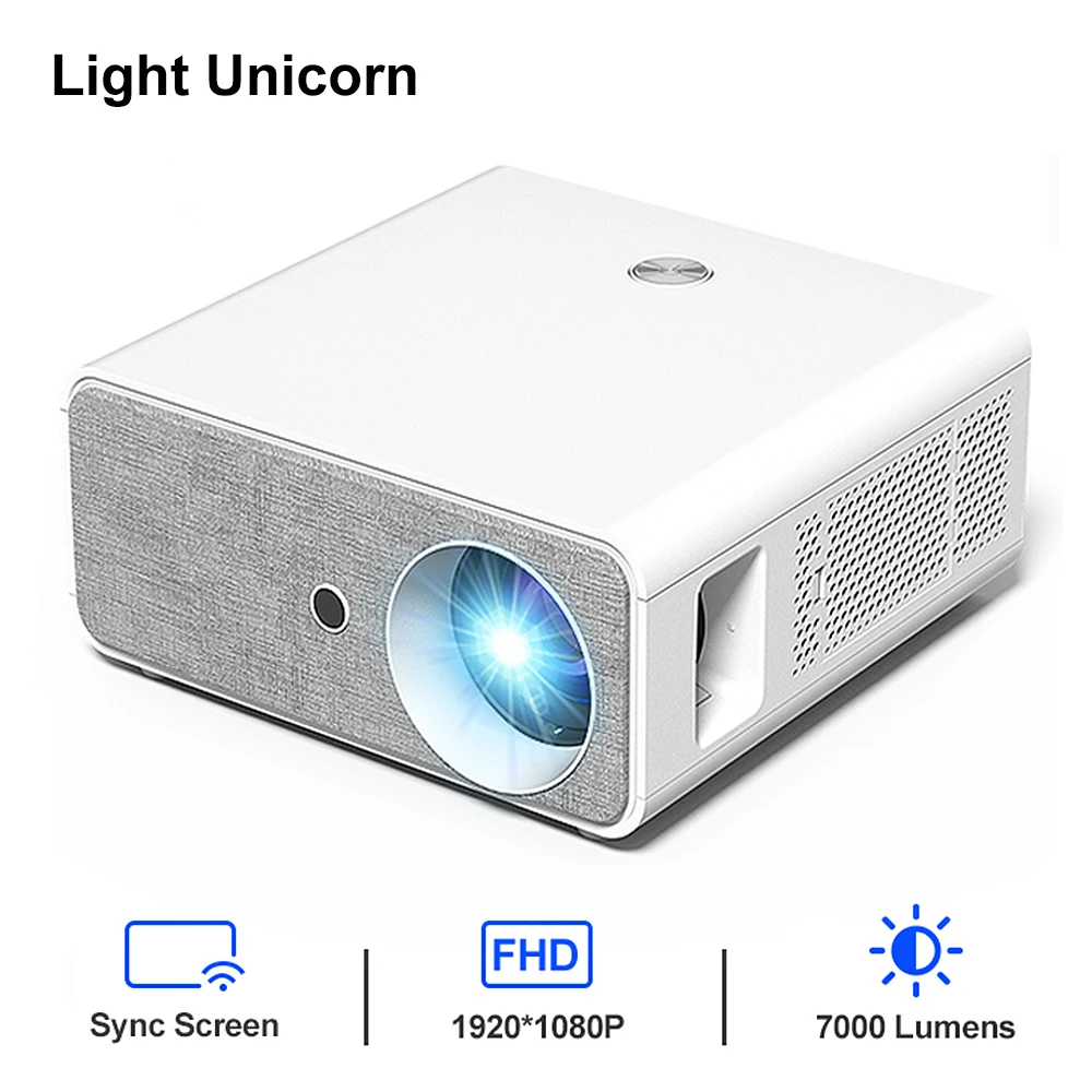 Light Unicorn HQ7 LED Home Cinema 1080P Video Projector 7000 Lumens Wifi Bluetooth 300-inch (Android 9.0 Optional0 Movie Beamer
Light Unicorn HQ7 LED Home Cinema 1080P Video Projector 7000 Lumens Wifi Bluetooth 300-inch (Android 9.0 Optional0 Movie Beamer
