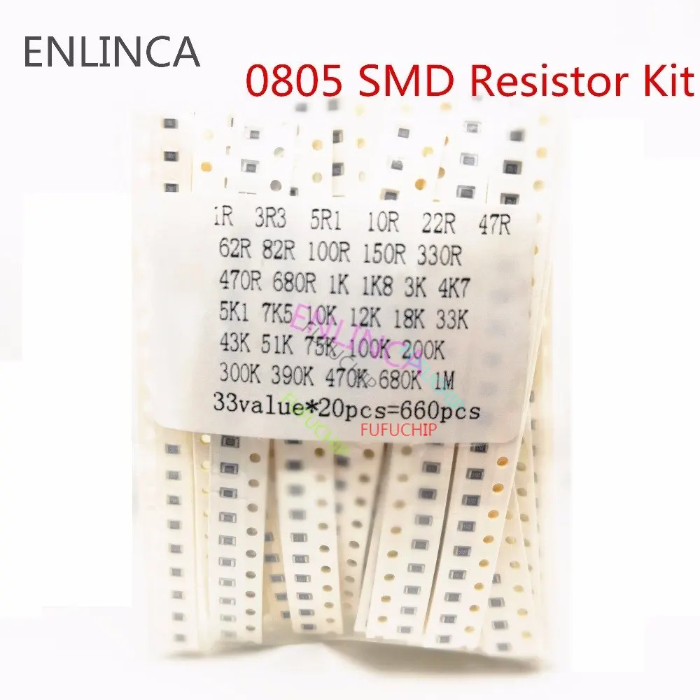 Набор резисторов 660 0805 0603 SMD, 1206 шт., набор Ассорти, 1 Ом-1М Ом 1% 33valuesx20 шт., набор образцов
Набор резисторов 660 0805 0603 SMD, 1206 шт., набор Ассорти, 1 Ом-1М Ом 1% 33valuesx20 шт., набор образцов