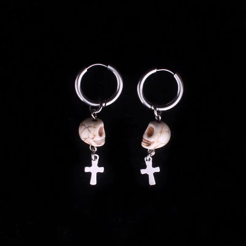 Titanium Dark Punk Cross Skull Earrings Women Earring Luxury Jewelry Y2k Gift Young Girls Bijouterie Holiday Gifts Festival Stud
Titanium Dark Punk Cross Skull Earrings Women Earring Luxury Jewelry Y2k Gift Young Girls Bijouterie Holiday Gifts Festival Stud