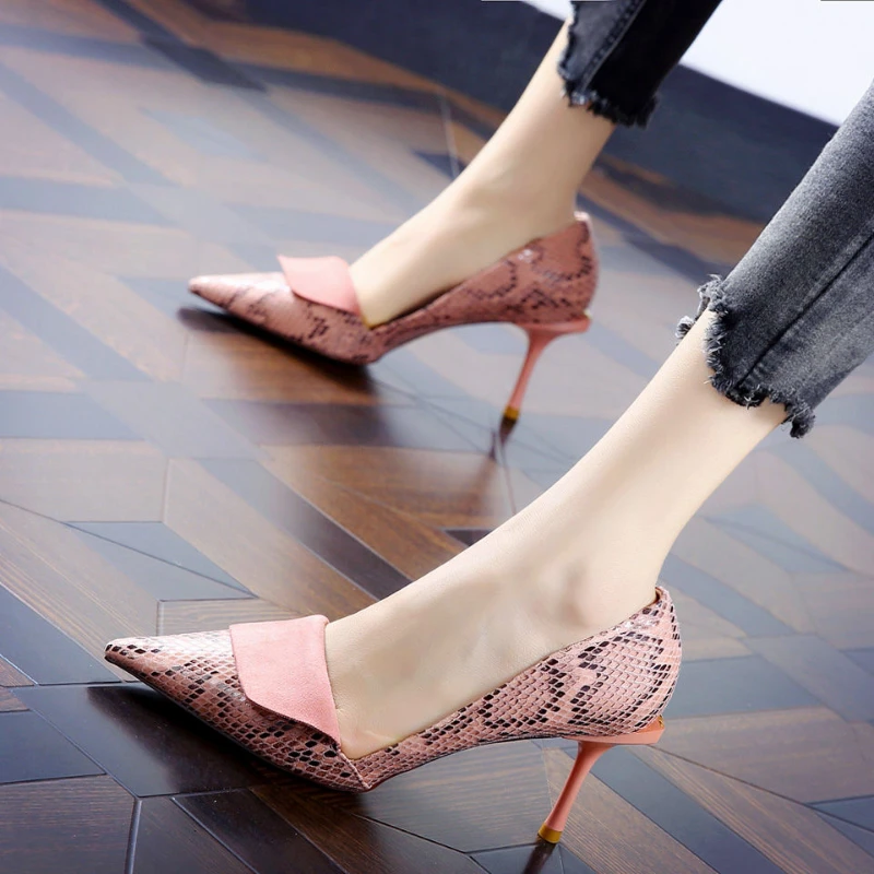 Oraqwlj Women Sexy Pointed Toe High Heel Faux Snakeskin pattern Pumps Office Ladies Elegant Pink Shoes Women Party Wedding Shoes
Oraqwlj Women Sexy Pointed Toe High Heel Faux Snakeskin pattern Pumps Office Ladies Elegant Pink Shoes Women Party Wedding Shoes