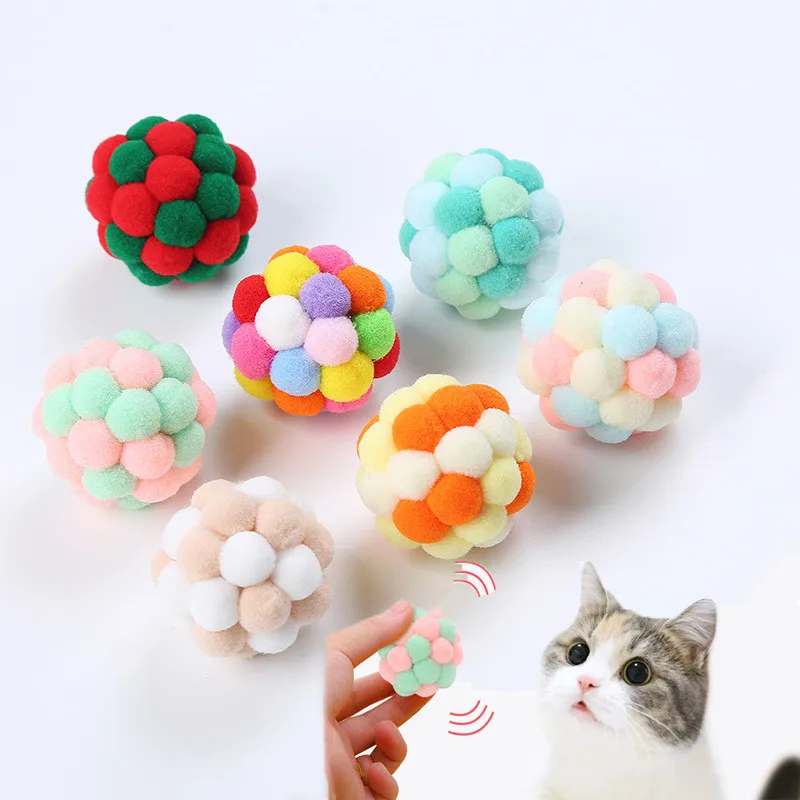 Pet Cat Toy Colorful Handmade Bouncy Ball Kitten Toys Plush Bell Ball Mouse Toy Planet Ball Cat Toys Interactive Pet Supplies
Pet Cat Toy Colorful Handmade Bouncy Ball Kitten Toys Plush Bell Ball Mouse Toy Planet Ball Cat Toys Interactive Pet Supplies
