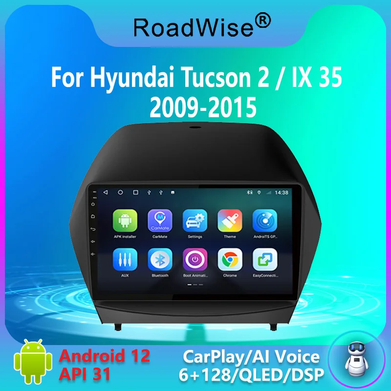 

8+256 Android 12 Car Radio For Hyundai Tucson 2 LM Ix35 2009 - 2015 Multimedia Carplay 4G Wifi GPS DSP DVD 2DIN Autoradio Stereo