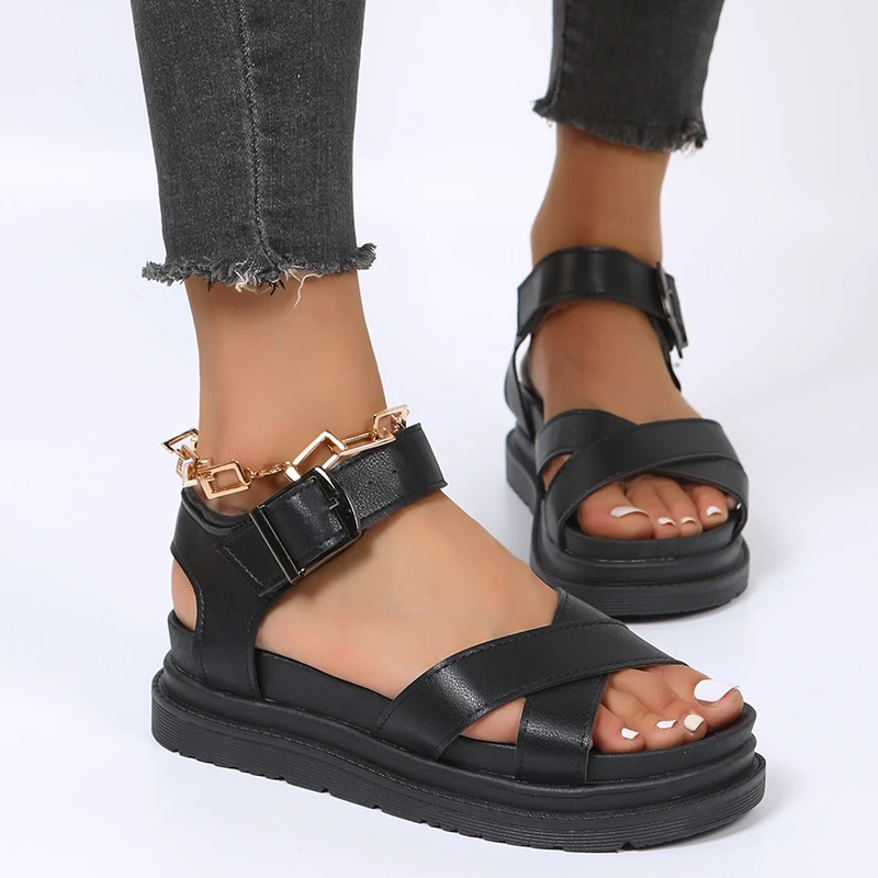 Women Sandals Open Toe Flatform Wedges Buckle Strap Shoes Summer Beach Casual All-match Sexy PU Sandalias Mujer Sapato Feminino
Women Sandals Open Toe Flatform Wedges Buckle Strap Shoes Summer Beach Casual All-match Sexy PU Sandalias Mujer Sapato Feminino