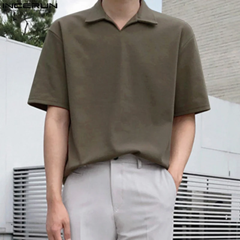 2023 Men Shirt Solid Color Lapel Short Sleeve Summer Korean Casual Men Clothing Streetwear Loose Leisure Shirts S-5XL INCERUN
2023 Men Shirt Solid Color Lapel Short Sleeve Summer Korean Casual Men Clothing Streetwear Loose Leisure Shirts S-5XL INCERUN