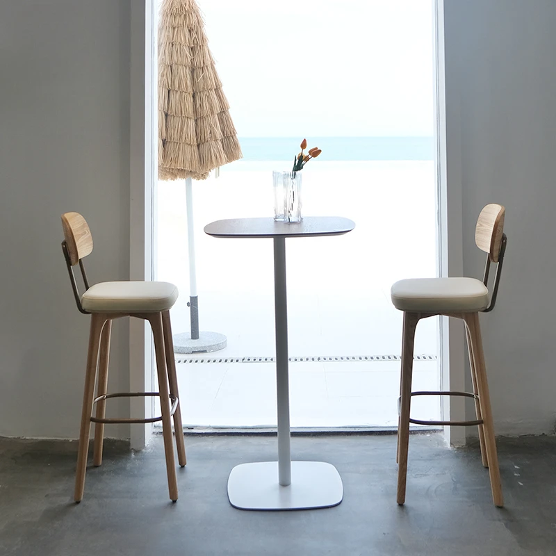 Customized Nordic solid wood bar stool, simple backrest bar chair, ins internet celebrity coffee shop bar dessert high foot tabl
Customized Nordic solid wood bar stool, simple backrest bar chair, ins internet celebrity coffee shop bar dessert high foot tabl