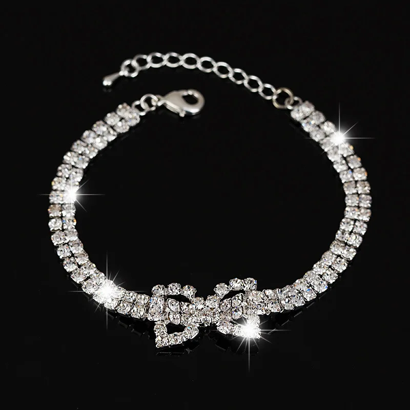 Elegant CZ Crystal Chain Bowknot Charms Bracelets & Bangles for Women Gold Color Wedding Party Bangles Jewelry
Elegant CZ Crystal Chain Bowknot Charms Bracelets & Bangles for Women Gold Color Wedding Party Bangles Jewelry