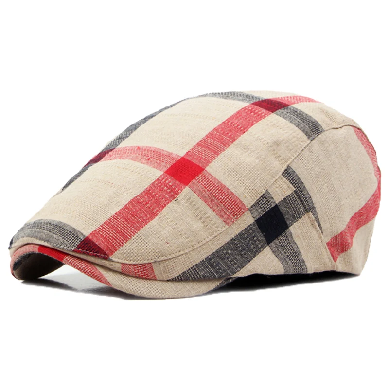 Colorful Plaid Vintage Men Beret Classic Western Newsboy Cotton Blend Flat Brim Adjustable Spring Berets Cap Suitable for Male
Colorful Plaid Vintage Men Beret Classic Western Newsboy Cotton Blend Flat Brim Adjustable Spring Berets Cap Suitable for Male