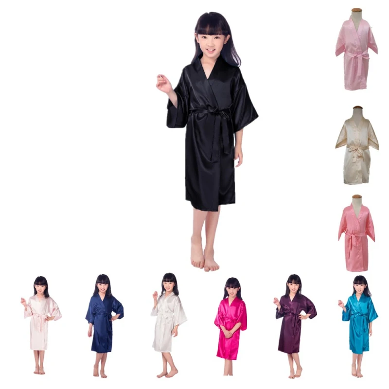 Wholesale Girl's Kid's Silky Satin Solid Color Kimono Robe for Wedding Birthday Party Spa L331
Wholesale Girl's Kid's Silky Satin Solid Color Kimono Robe for Wedding Birthday Party Spa L331