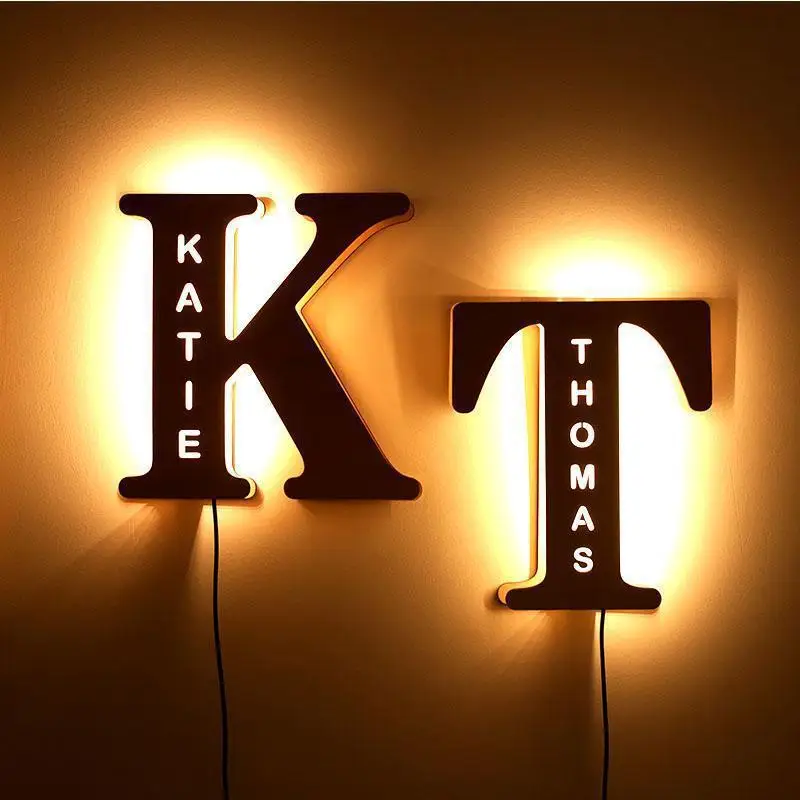 Creative English Letter Wooden Lamp USB Personalized Small Night Lamp LED Decorative Wooden Carved Name Wall Lamp
Creative English Letter Wooden Lamp USB Personalized Small Night Lamp LED Decorative Wooden Carved Name Wall Lamp