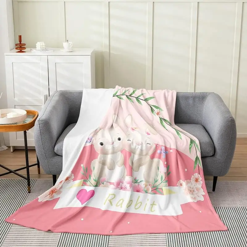Cartoon Rabbit Pink Flannel Fleece Throw Blanket Kids,Cute Rabbit Fuzzy Blanket for Bed Sofa Couch,All Season Kawaii
Cartoon Rabbit Pink Flannel Fleece Throw Blanket Kids,Cute Rabbit Fuzzy Blanket for Bed Sofa Couch,All Season Kawaii