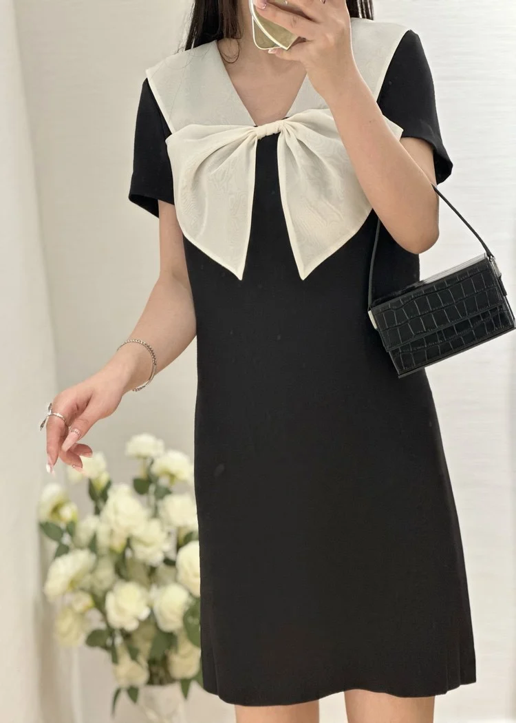 2023 spring and summer women's clothing fashion new Stitching Bright Yarn Bow Short Sleeve Dress 0511
2023 spring and summer women's clothing fashion new Stitching Bright Yarn Bow Short Sleeve Dress 0511
