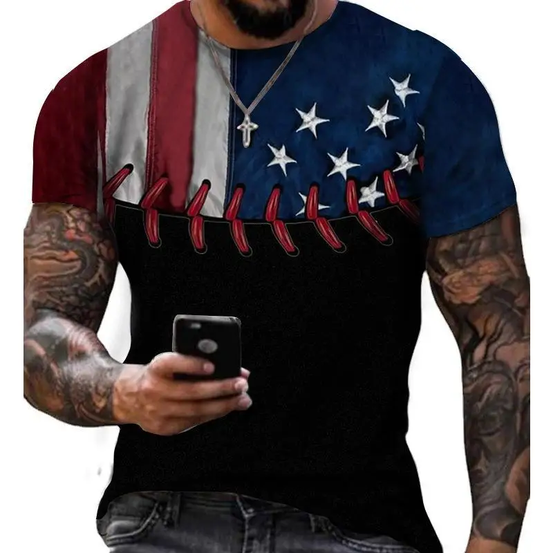 American Independence Day Men's 3D Digital Printing Round Neck Pullover Short Sleeve T-shirt Summer Patriotic Pattern Top
American Independence Day Men's 3D Digital Printing Round Neck Pullover Short Sleeve T-shirt Summer Patriotic Pattern Top