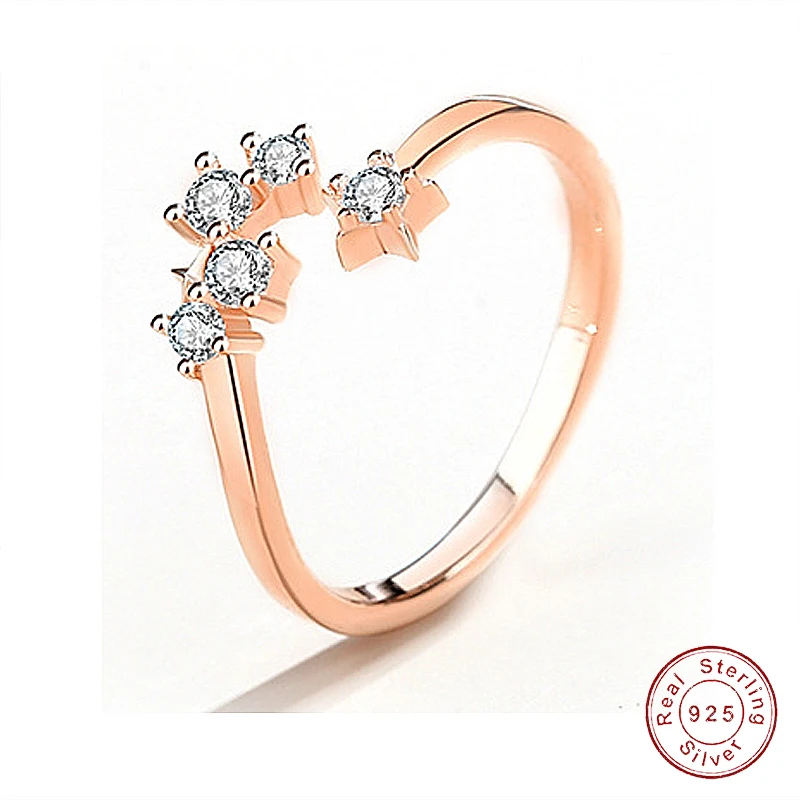 European Women AAA CZ Meteor Genuine S925 Sterling Silver Rose Ring European and American Stars Women Jewelry Adjustable size
European Women AAA CZ Meteor Genuine S925 Sterling Silver Rose Ring European and American Stars Women Jewelry Adjustable size
