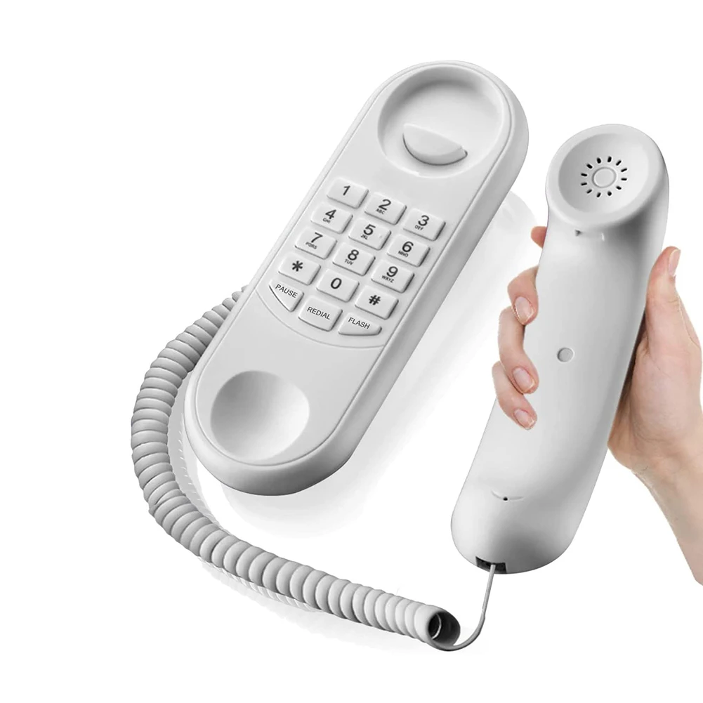 

Проводной мини-телефон для офиса, настольный Настенный стационарный телефон с большими кнопками, фиксированные Проводные телефоны для дом...