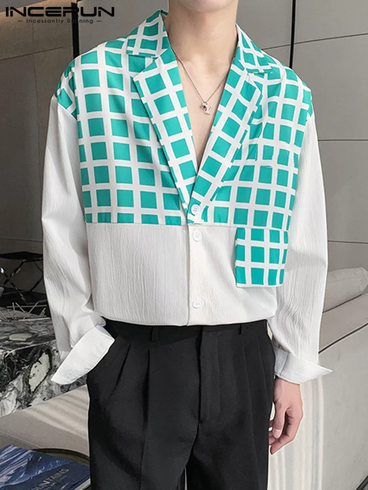 INCERUN Fashion Men Shirt Plaid Patchwork Lapel Long Sleeve Button Loose Casual Men Clothing 2022 Streetwear Korean Shirts S-5XL
INCERUN Fashion Men Shirt Plaid Patchwork Lapel Long Sleeve Button Loose Casual Men Clothing 2022 Streetwear Korean Shirts S-5XL