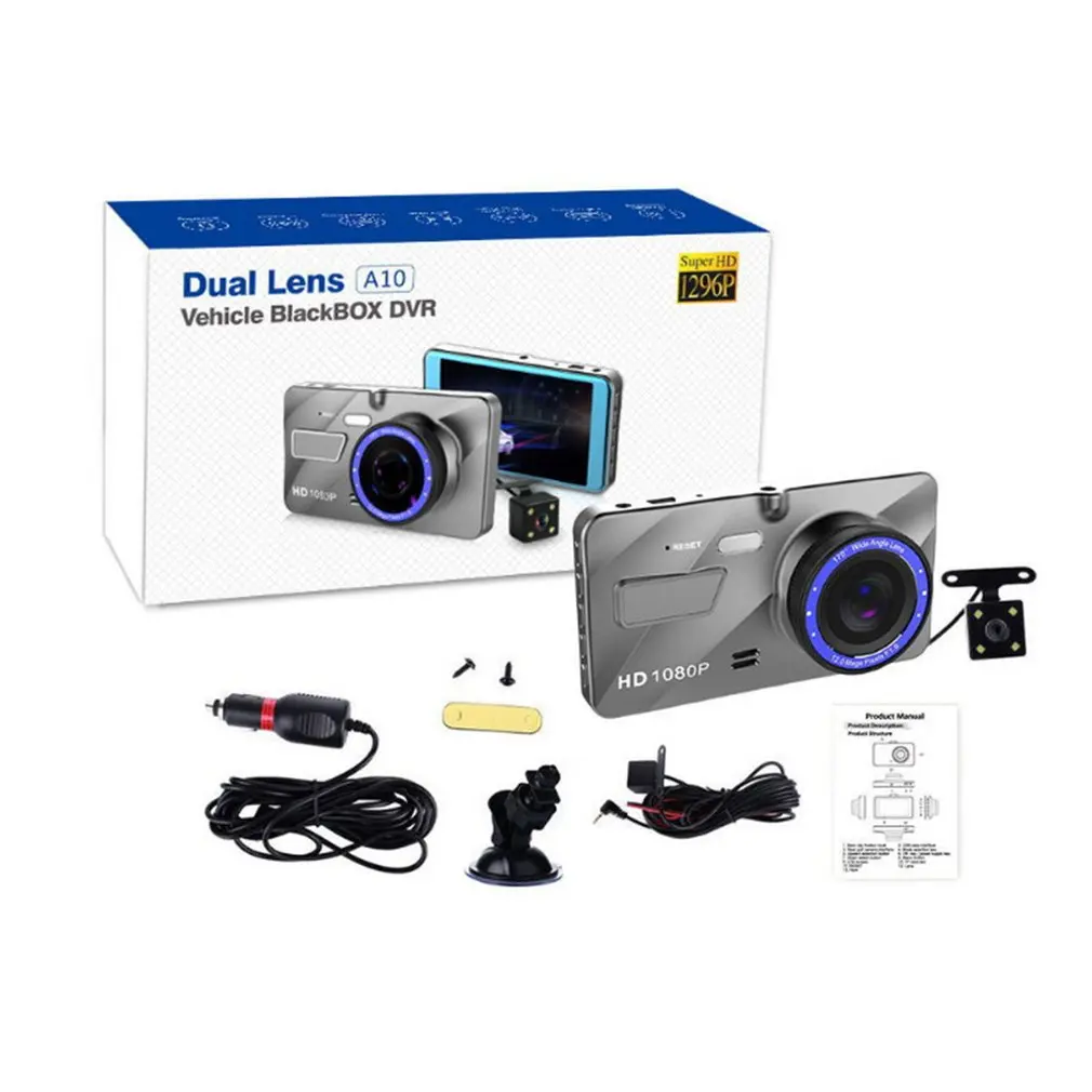 Dual Screen Recording Metal Shell High Definition 1080P Front And Rear Dual Lens Driving Recorder Built-in Battery
Dual Screen Recording Metal Shell High Definition 1080P Front And Rear Dual Lens Driving Recorder Built-in Battery
