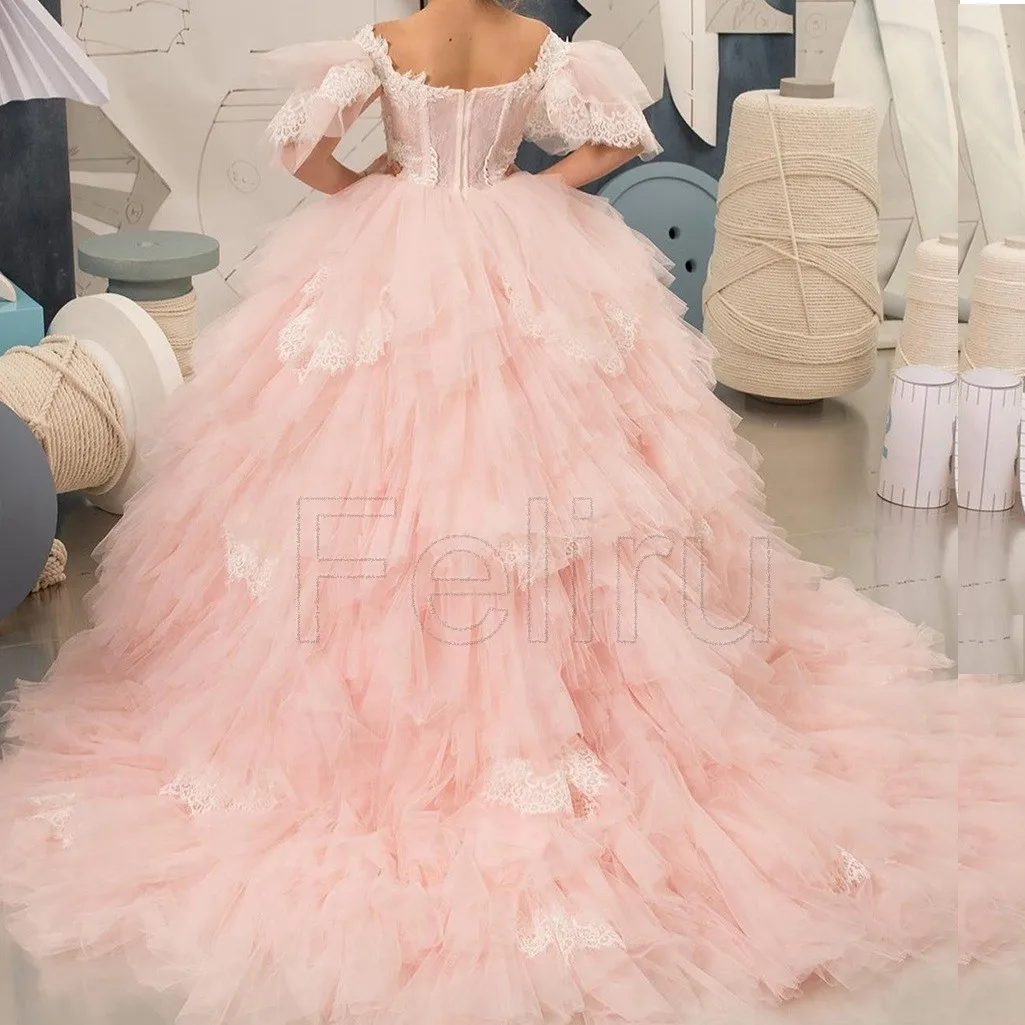Pink Princess Dress Puffy Tiered Kids Flower Girl Dresses For Wedding Party Birthday First Comunion Girl's Robe Ceremonie Fille
Pink Princess Dress Puffy Tiered Kids Flower Girl Dresses For Wedding Party Birthday First Comunion Girl's Robe Ceremonie Fille