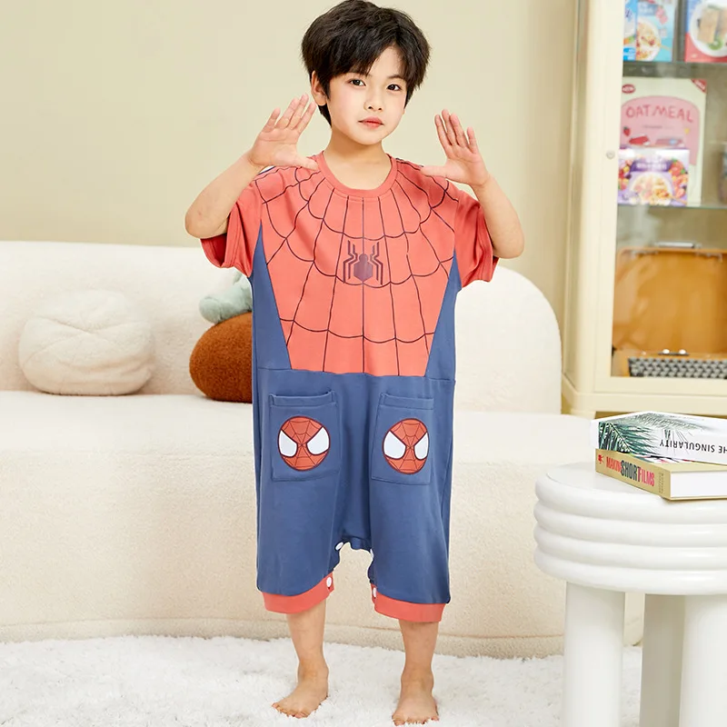 Mickey Mouse Spiderman Children's One-piece Pajamas Boys Short-sleeved Girls Cartoon Cotton Thin Section Dinosaur Sleeping Bag
Mickey Mouse Spiderman Children's One-piece Pajamas Boys Short-sleeved Girls Cartoon Cotton Thin Section Dinosaur Sleeping Bag