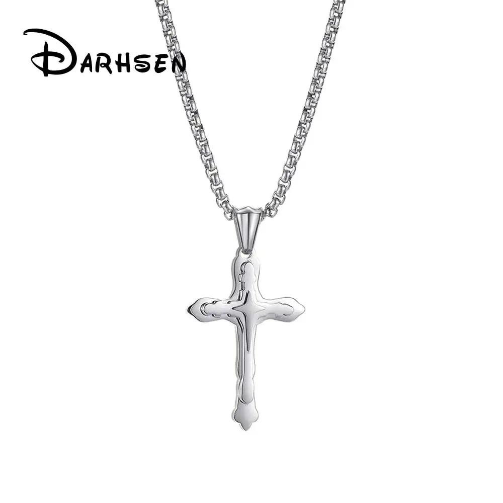 DARHSEN Male Men Cross Pendant Necklace Chain Black Silver Gold Color Stainless Steel Fashion Christian Jewelry
DARHSEN Male Men Cross Pendant Necklace Chain Black Silver Gold Color Stainless Steel Fashion Christian Jewelry
