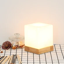 Wood Led Decorative Small Table Lamp E27 Table Lamps For Bedroom Lamparas De Mesa Wooden Led Decorative Night Light