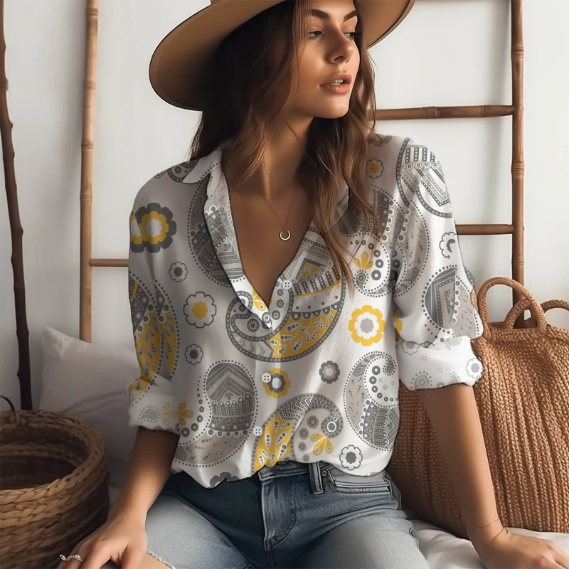 Women's Fashion Retro 3D Printed Shirt Spring Autumn New Loose Casual Long Sleeved Shirt Street Popular Ethnic Style Shirt
Women's Fashion Retro 3D Printed Shirt Spring Autumn New Loose Casual Long Sleeved Shirt Street Popular Ethnic Style Shirt