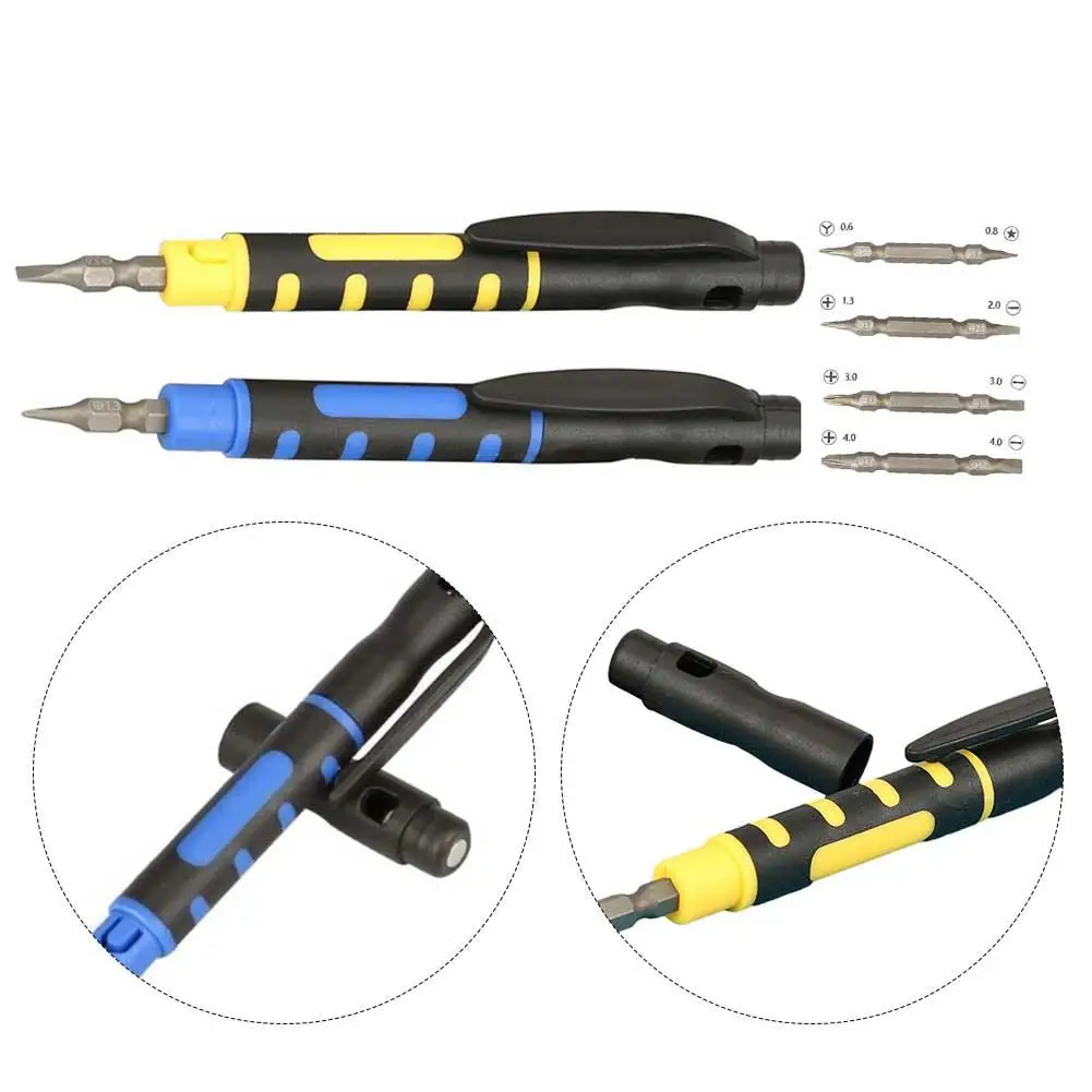 1pcs Pen-type Double Head 3-in-1 Portable Screwdriver With 2pcs Bits 134mm For Mobile Phones Disassembly Assembly Hand Tools
1pcs Pen-type Double Head 3-in-1 Portable Screwdriver With 2pcs Bits 134mm For Mobile Phones Disassembly Assembly Hand Tools
