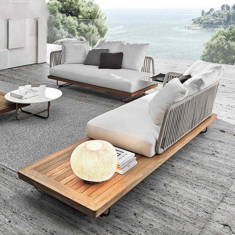 Nordic outdoor sofa, outdoor rattan weaving courtyard, outdoor balcony, waterproof, sunscreen, anti-corrosion, solid teak sofa c
Nordic outdoor sofa, outdoor rattan weaving courtyard, outdoor balcony, waterproof, sunscreen, anti-corrosion, solid teak sofa c