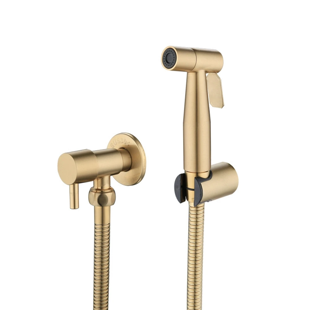 Bathroom Toilet Bidet Tap Kit Brushed Gold Bidet Sprayer Shower with Shut-Off Valve
Bathroom Toilet Bidet Tap Kit Brushed Gold Bidet Sprayer Shower with Shut-Off Valve