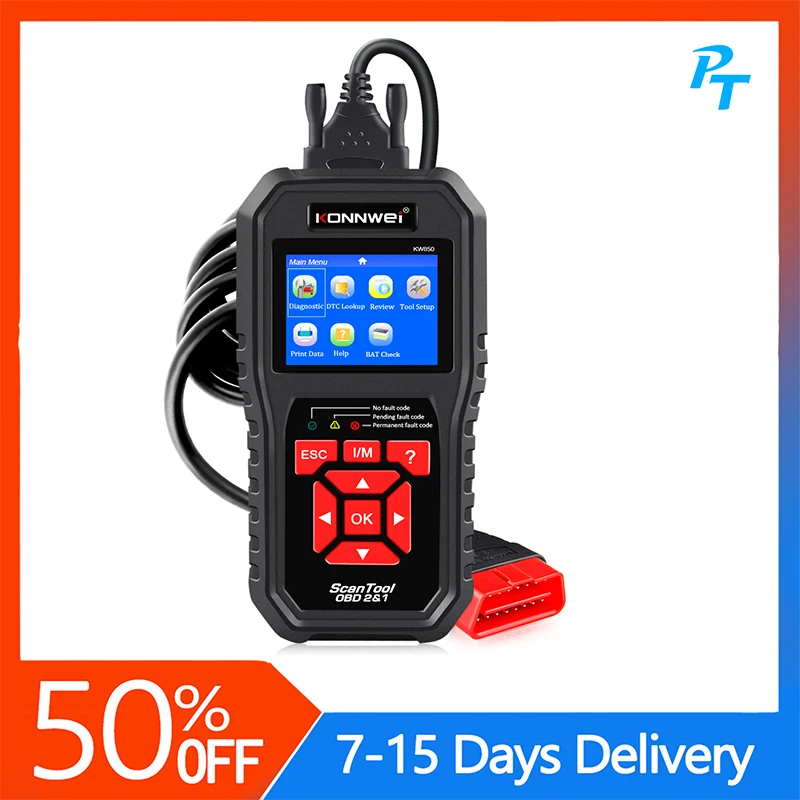 PTOOL KW850 OBD2 Car Diagnostic Scanner Tools OBD 2 Auto Diagnostic Tool Check Engine Automotive Car Scanner Code Reader Black
PTOOL KW850 OBD2 Car Diagnostic Scanner Tools OBD 2 Auto Diagnostic Tool Check Engine Automotive Car Scanner Code Reader Black
