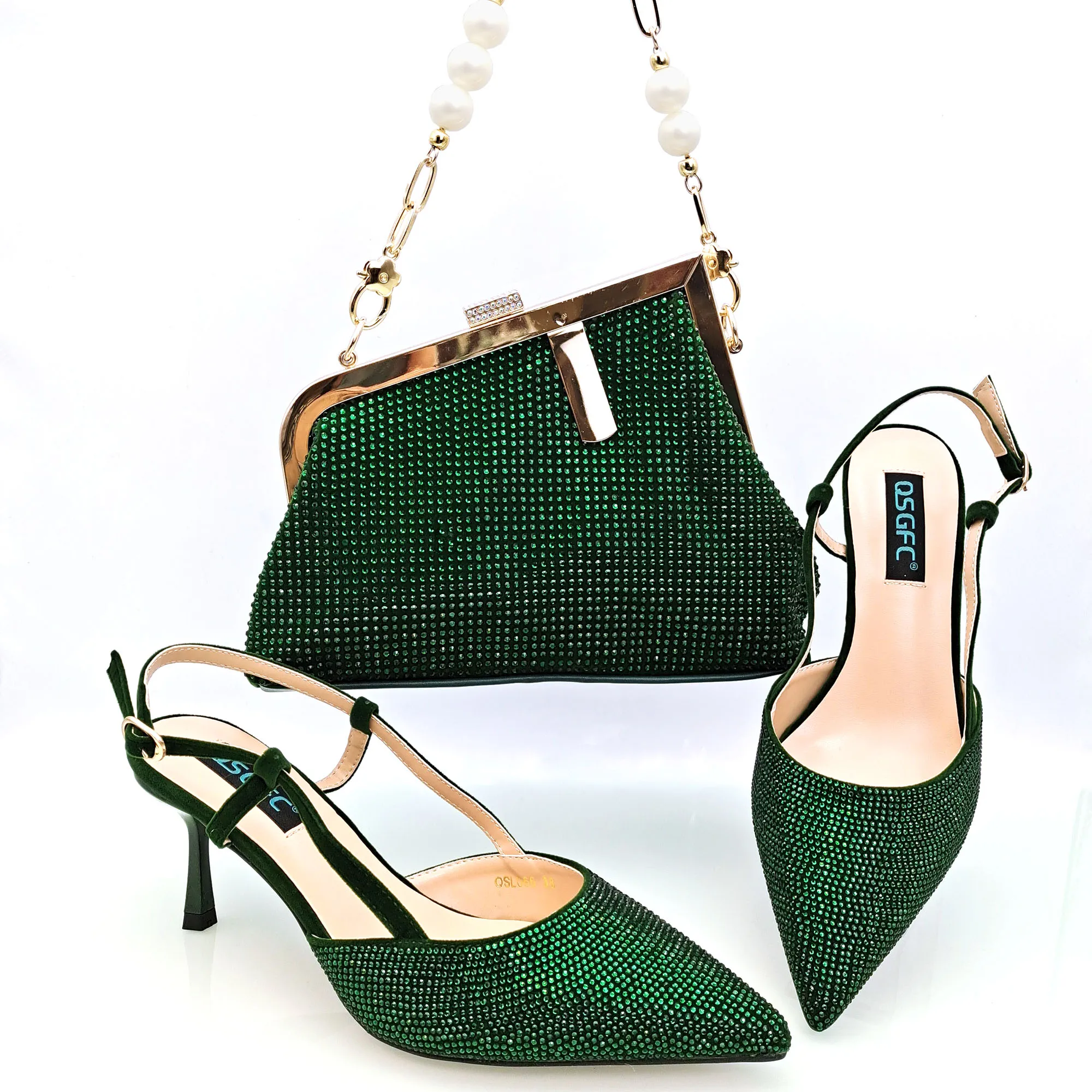 Cinessd African Fashion Design Paisley Pattern Green Color Women Shoes and Bag Matching Party Fashion and Comfortable Middle
Cinessd African Fashion Design Paisley Pattern Green Color Women Shoes and Bag Matching Party Fashion and Comfortable Middle