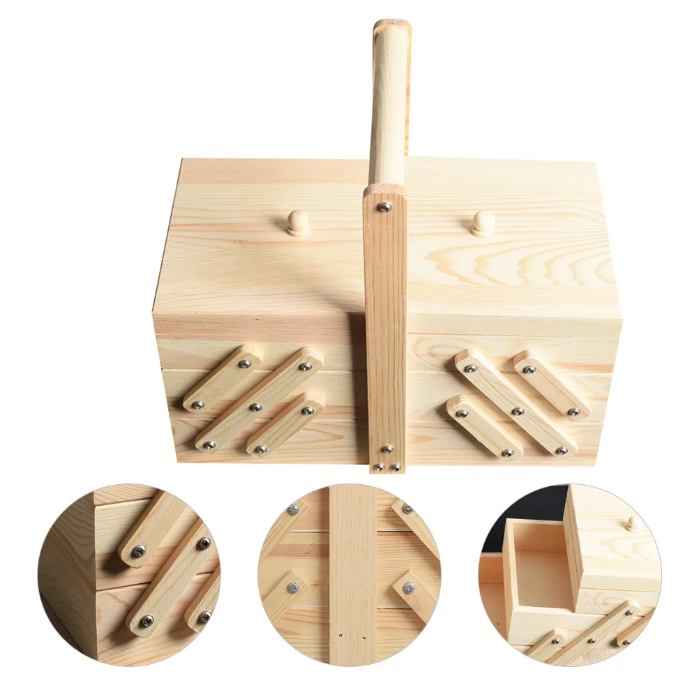 1pc Wooden Cantilever Sewing Box Nail Supplies Organizer Box Unfinished Wood Box Jewelry Storage Box Sewing Storage Box
1pc Wooden Cantilever Sewing Box Nail Supplies Organizer Box Unfinished Wood Box Jewelry Storage Box Sewing Storage Box
