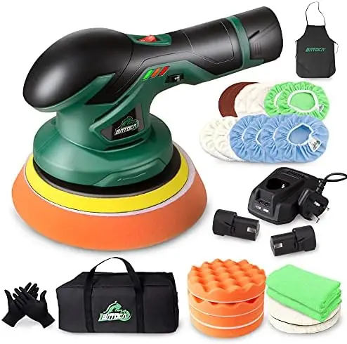 - Cordless Car Buffer Polisher - with 2pcs 12V Lithium Rechargeable Cordless Polisher with 6 Variable Speed, 2.0Ah Cordless Buf
- Cordless Car Buffer Polisher - with 2pcs 12V Lithium Rechargeable Cordless Polisher with 6 Variable Speed, 2.0Ah Cordless Buf