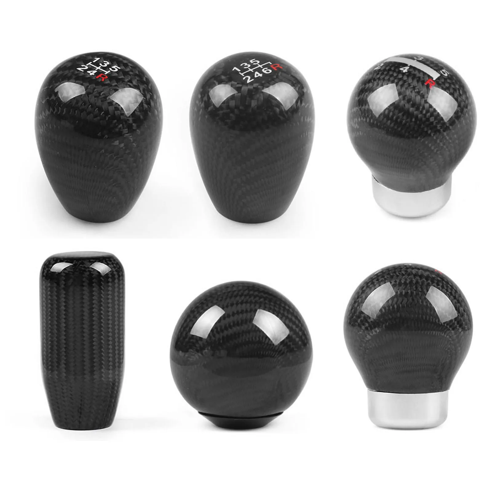 5/6 Speed Real Carbon Fiber Gear Shift Knob JDM Round Ball Shape Manual Transmission Shifter Lever Knob M8x1.25 M10x1.25 M10x1.5
5/6 Speed Real Carbon Fiber Gear Shift Knob JDM Round Ball Shape Manual Transmission Shifter Lever Knob M8x1.25 M10x1.25 M10x1.5