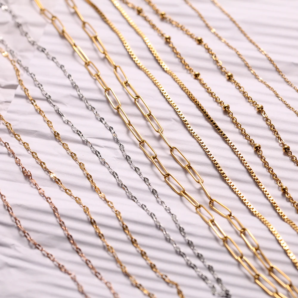 Stainless Steel Gold color Chain Necklace for Women Long Chain Choker Men Collar Neck Lace Diy Pendant Silver Color Cord Lobster
Stainless Steel Gold color Chain Necklace for Women Long Chain Choker Men Collar Neck Lace Diy Pendant Silver Color Cord Lobster