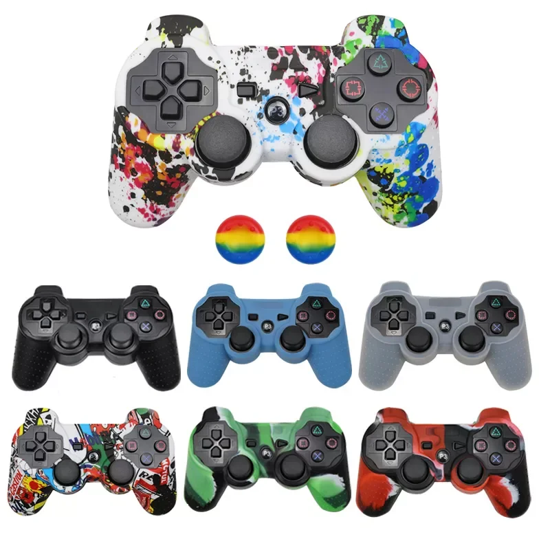 Silicone Protective Skin Cover For PS3 Controller for PlayStation 3 Gel Rubber Case with 2 Silicone Caps
Silicone Protective Skin Cover For PS3 Controller for PlayStation 3 Gel Rubber Case with 2 Silicone Caps