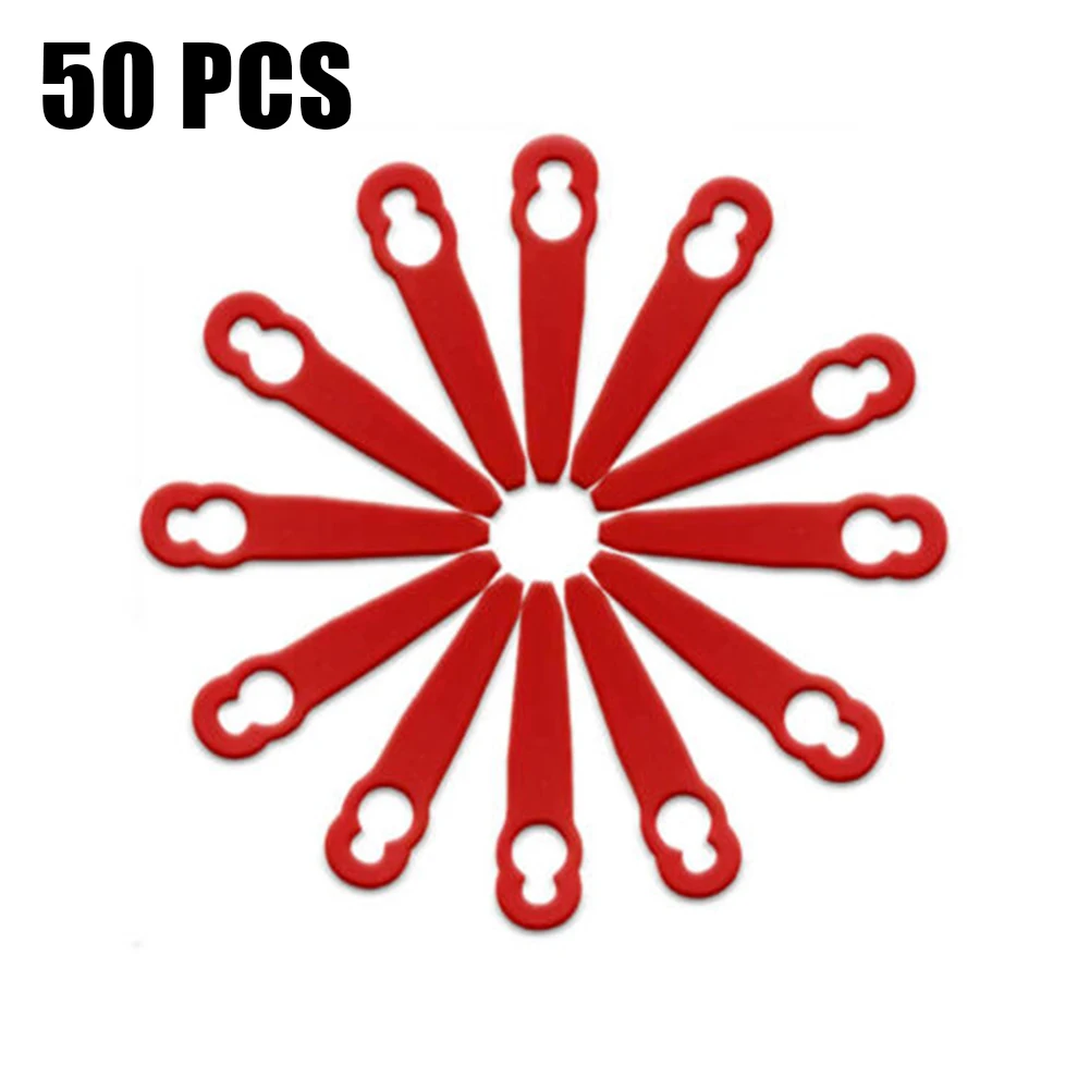 50PCS Lawn Mower Blades Red Plastic For STIHL FSA 45 FSA 57 Grass Trimmer Replacement 83mm Length Blades Garden Power Tool Parts
50PCS Lawn Mower Blades Red Plastic For STIHL FSA 45 FSA 57 Grass Trimmer Replacement 83mm Length Blades Garden Power Tool Parts