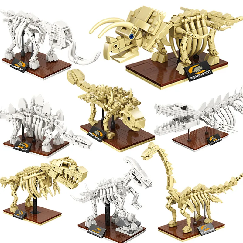 Jurassic World 3D Dinosaurs Fossils Skeleton T-Rex Model Building Blocks Dino Museum Mosasaurus Stegosaurus Bricks Toys Kid Gift
Jurassic World 3D Dinosaurs Fossils Skeleton T-Rex Model Building Blocks Dino Museum Mosasaurus Stegosaurus Bricks Toys Kid Gift
