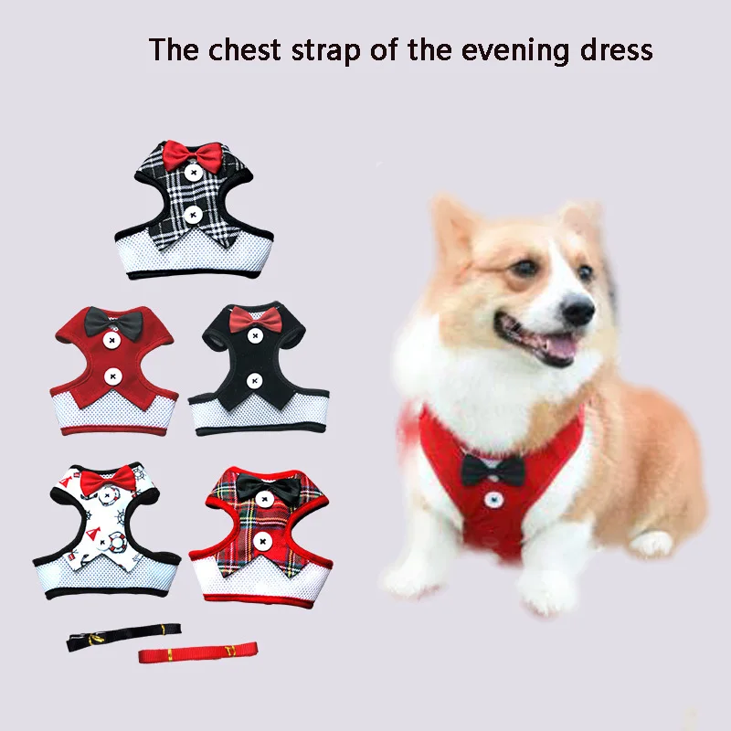 New Dog Chest Strap Soft, Breathable, Adjustable Traction Rope, Dog Chain, Cat Rope, Cute Bow Tie, Pet Evening Dress, Chest
New Dog Chest Strap Soft, Breathable, Adjustable Traction Rope, Dog Chain, Cat Rope, Cute Bow Tie, Pet Evening Dress, Chest