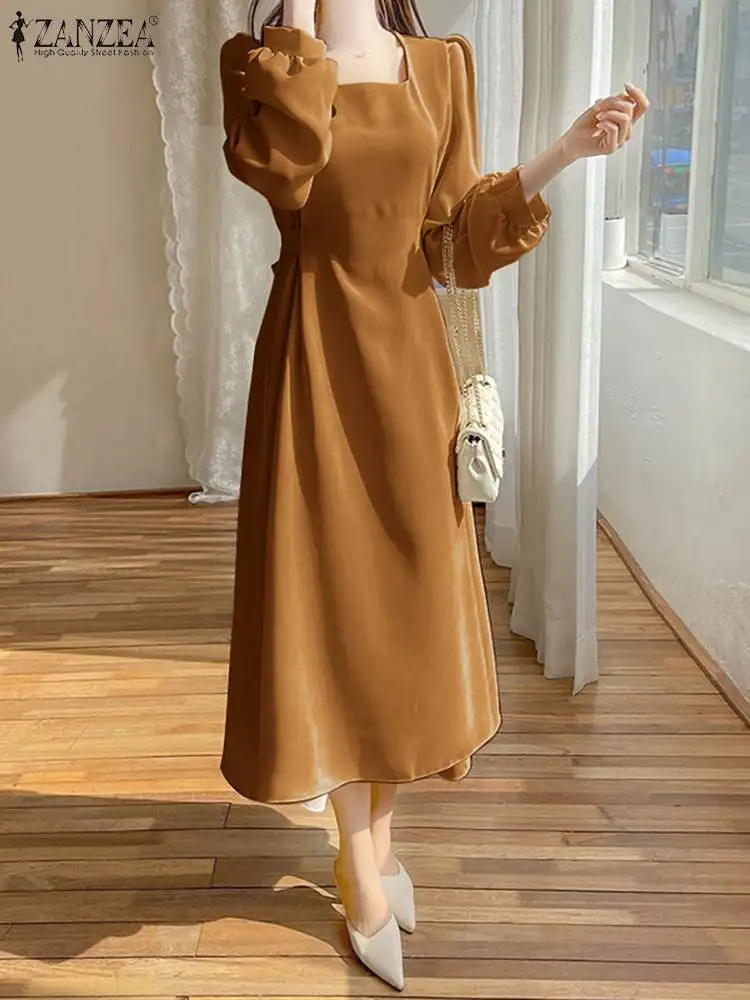 ZANZEA Elegant Square Collar Maxi Vestido Women Long Puff Sleeve Dress Fashion Bandage Waisted Long Robe Casual 2022 Solid Dress
ZANZEA Elegant Square Collar Maxi Vestido Women Long Puff Sleeve Dress Fashion Bandage Waisted Long Robe Casual 2022 Solid Dress