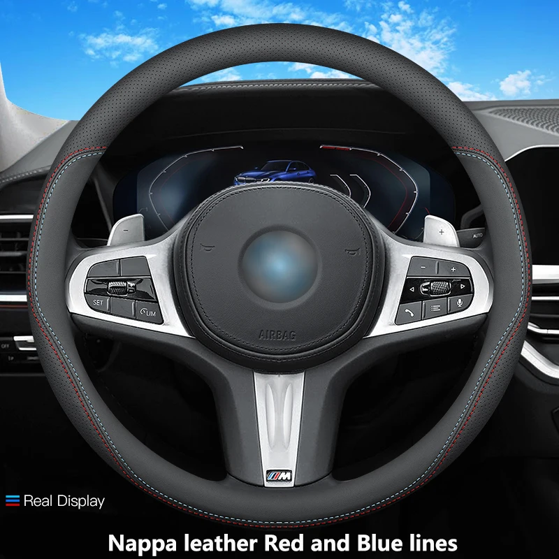 Leather Car Steering Wheel Cover 38CM For BMW 1 2 3 4 5 6 7 Series X1 X2 X3 X4 X5 X6 X7 E46 E39 330 530 Car Interior Accessories
Leather Car Steering Wheel Cover 38CM For BMW 1 2 3 4 5 6 7 Series X1 X2 X3 X4 X5 X6 X7 E46 E39 330 530 Car Interior Accessories