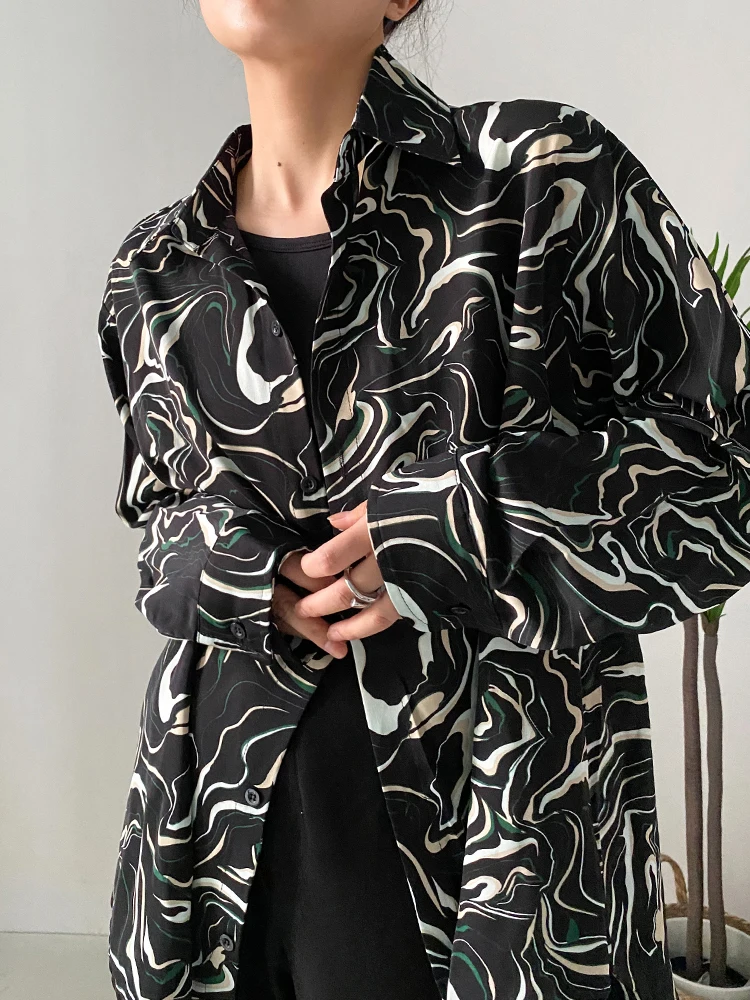 SuperAen Dark Shirt Irregular Color Stripe Design Loose Simple Drape Sunscreen Shirt Oversize Loose Women Shirt
SuperAen Dark Shirt Irregular Color Stripe Design Loose Simple Drape Sunscreen Shirt Oversize Loose Women Shirt