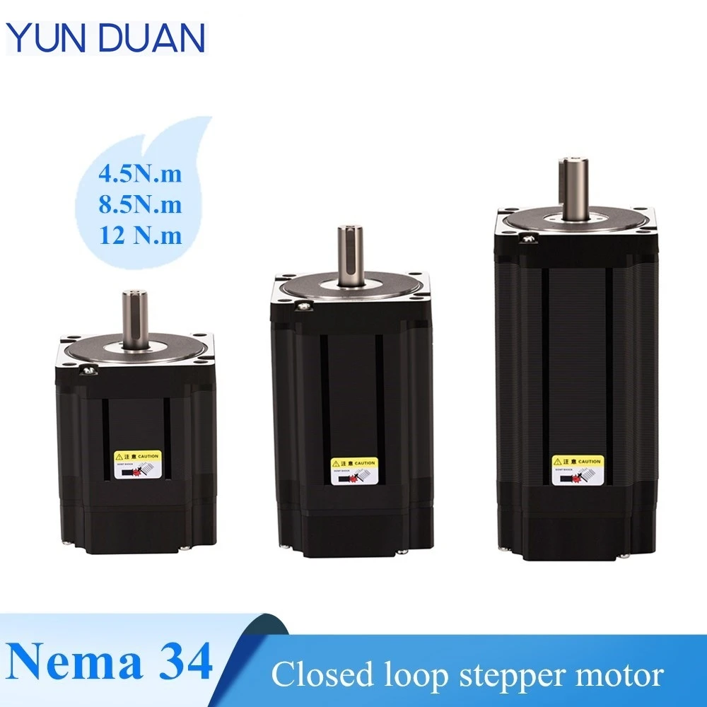 Nema 34 Stepper Motor 4.5/8.5/12N.m 2 Phase closed loop Stepper Motor CNC engraving/milling machine high Torque stepper motor
Nema 34 Stepper Motor 4.5/8.5/12N.m 2 Phase closed loop Stepper Motor CNC engraving/milling machine high Torque stepper motor