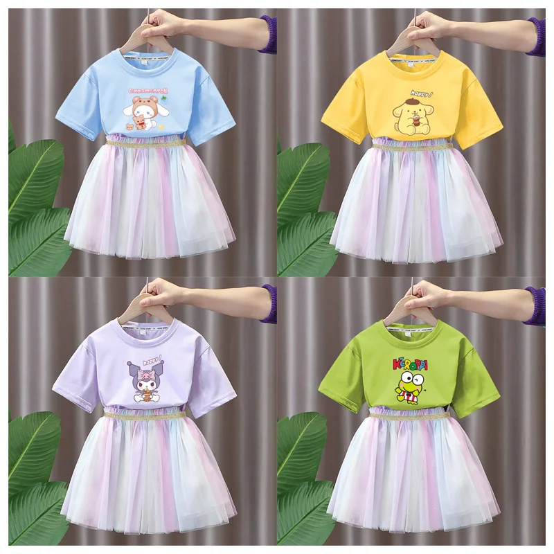 Sanrios Purin Dog Kuromi Cinnamoroll летний топ с коротким рукавом для девочек платье принцессы кавайная хлопковая футболка юбка-пачка детский подарок
Sanrios Purin Dog Kuromi Cinnamoroll летний топ с коротким рукавом для девочек платье принцессы кавайная хлопковая футболка юбка-пачка детский подарок