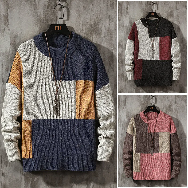 New Street Men's Knitted Winter Casual Color Sweater Trend Men Quality Sweater Block Pullover High Autumn Men's Fashion Autumn
New Street Men's Knitted Winter Casual Color Sweater Trend Men Quality Sweater Block Pullover High Autumn Men's Fashion Autumn