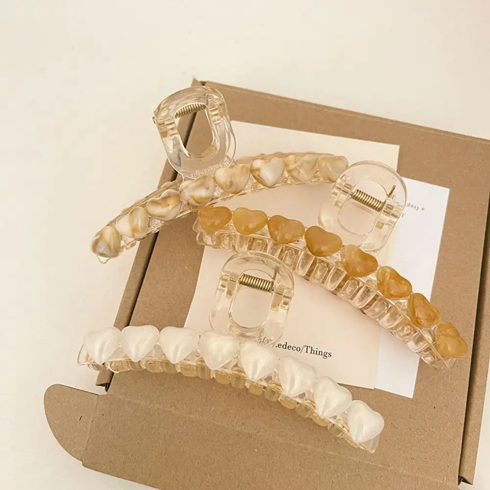 Headwear Heart Hairgrip Pearl Acrylic Large Size Hair Crab Clip Korean Ponytail Holder Shark Clip Women Hair Claws
Headwear Heart Hairgrip Pearl Acrylic Large Size Hair Crab Clip Korean Ponytail Holder Shark Clip Women Hair Claws
