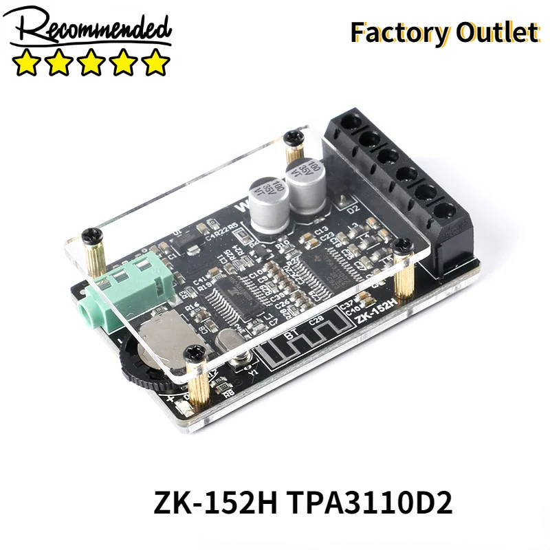 TPA3110D2 2*15W Stereo Digital Power Amplifier Board Module Mini Bluetooth-compatible Dual Channel ZK-152H Channel Stereo AMP
TPA3110D2 2*15W Stereo Digital Power Amplifier Board Module Mini Bluetooth-compatible Dual Channel ZK-152H Channel Stereo AMP