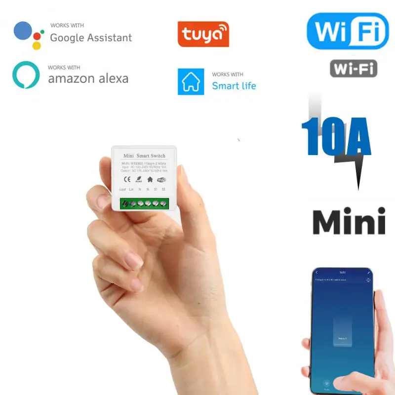 Wifi Wireless Switches Remote Control 10a Breaker Switch Module Mini Smart Home Automation Tuya Diy Smart Switch Timer
Wifi Wireless Switches Remote Control 10a Breaker Switch Module Mini Smart Home Automation Tuya Diy Smart Switch Timer