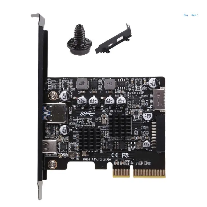 Плата расширения с 2 портами PCI-E 4X на USB 3,2 Gen 2 A Type C, Разъем E 19P/20P, 10 Гбит/с
Плата расширения с 2 портами PCI-E 4X на USB 3,2 Gen 2 A Type C, Разъем E 19P/20P, 10 Гбит/с